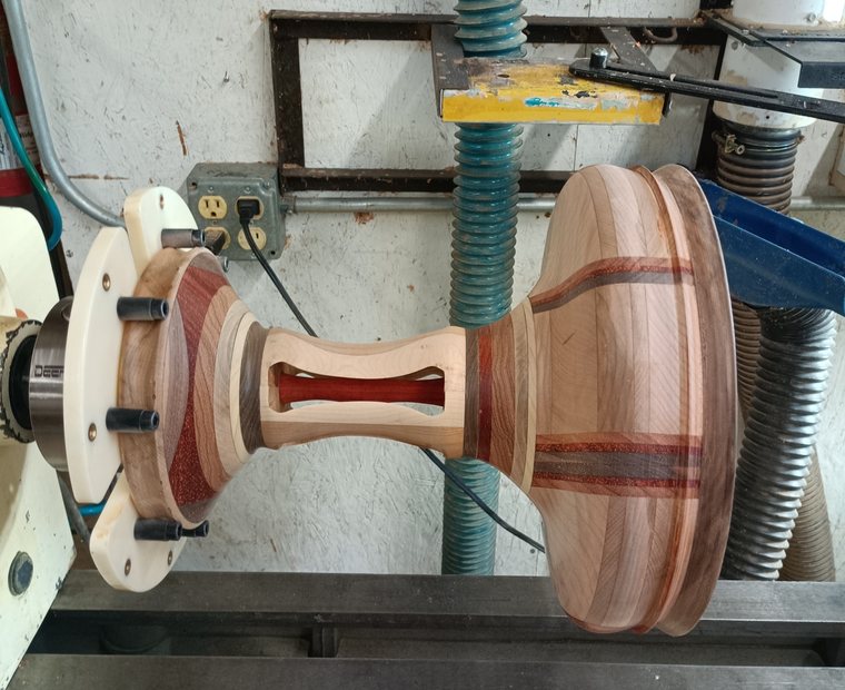 Pedestal bowl during finish shaping stage