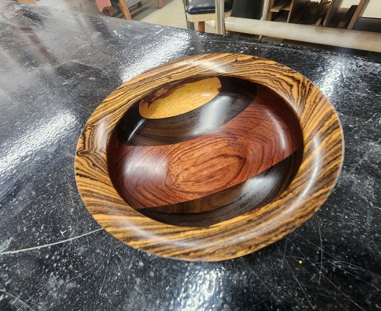 Sculptural spalted hardwood bowl