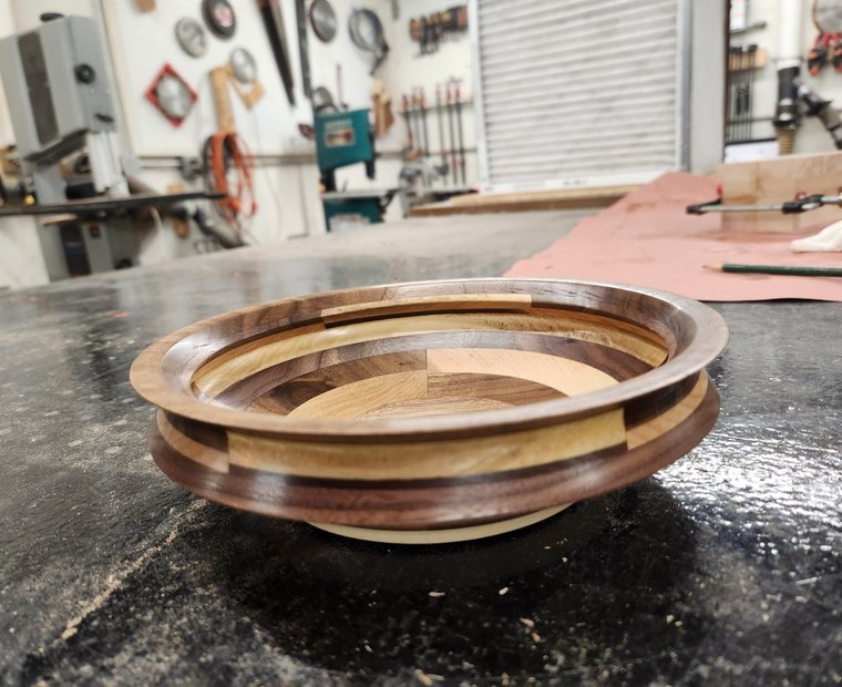 Segmented bowl finish preparation stage